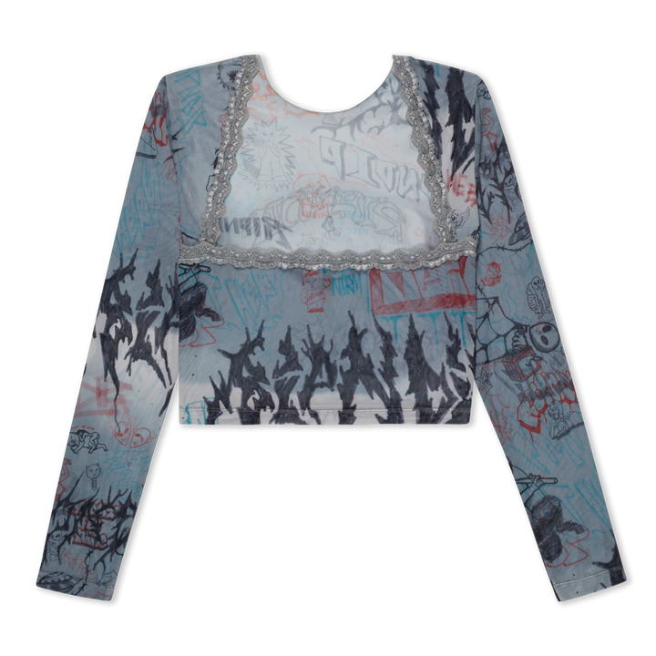 CROPPED TRANSPARENTE MARKET (CHARCOAL)