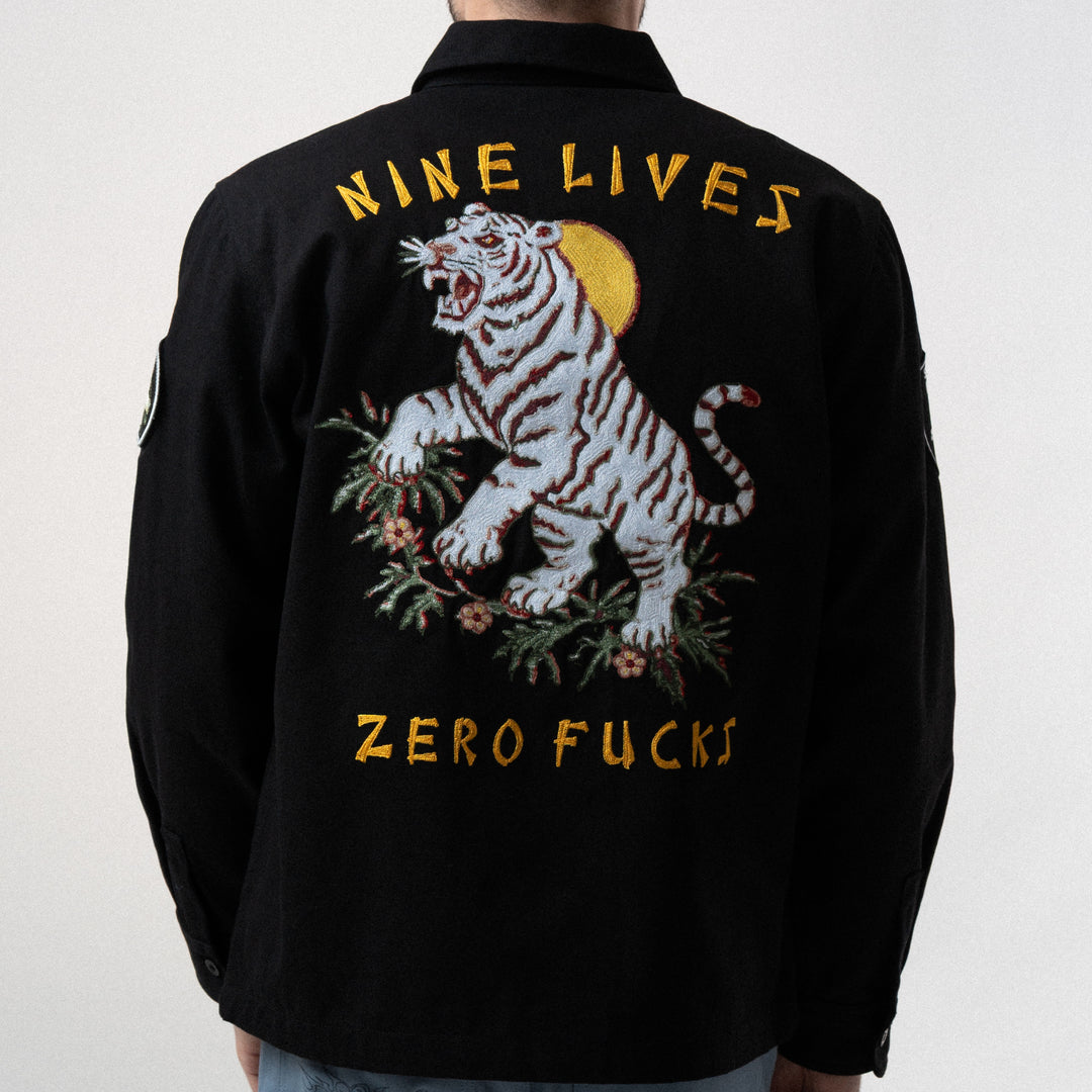 JACKET NINE LIVES MILITARY (BLACK)