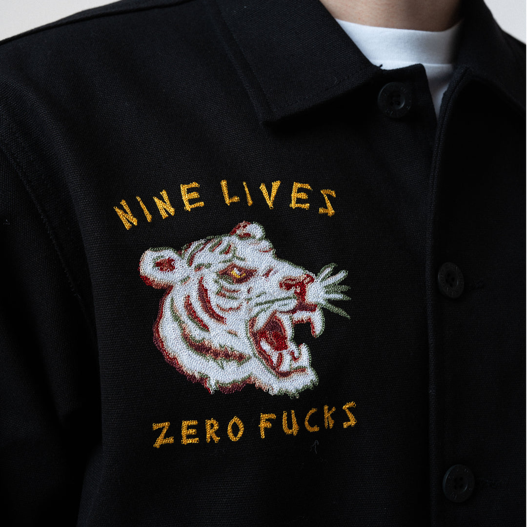 JACKET NINE LIVES MILITARY (BLACK)