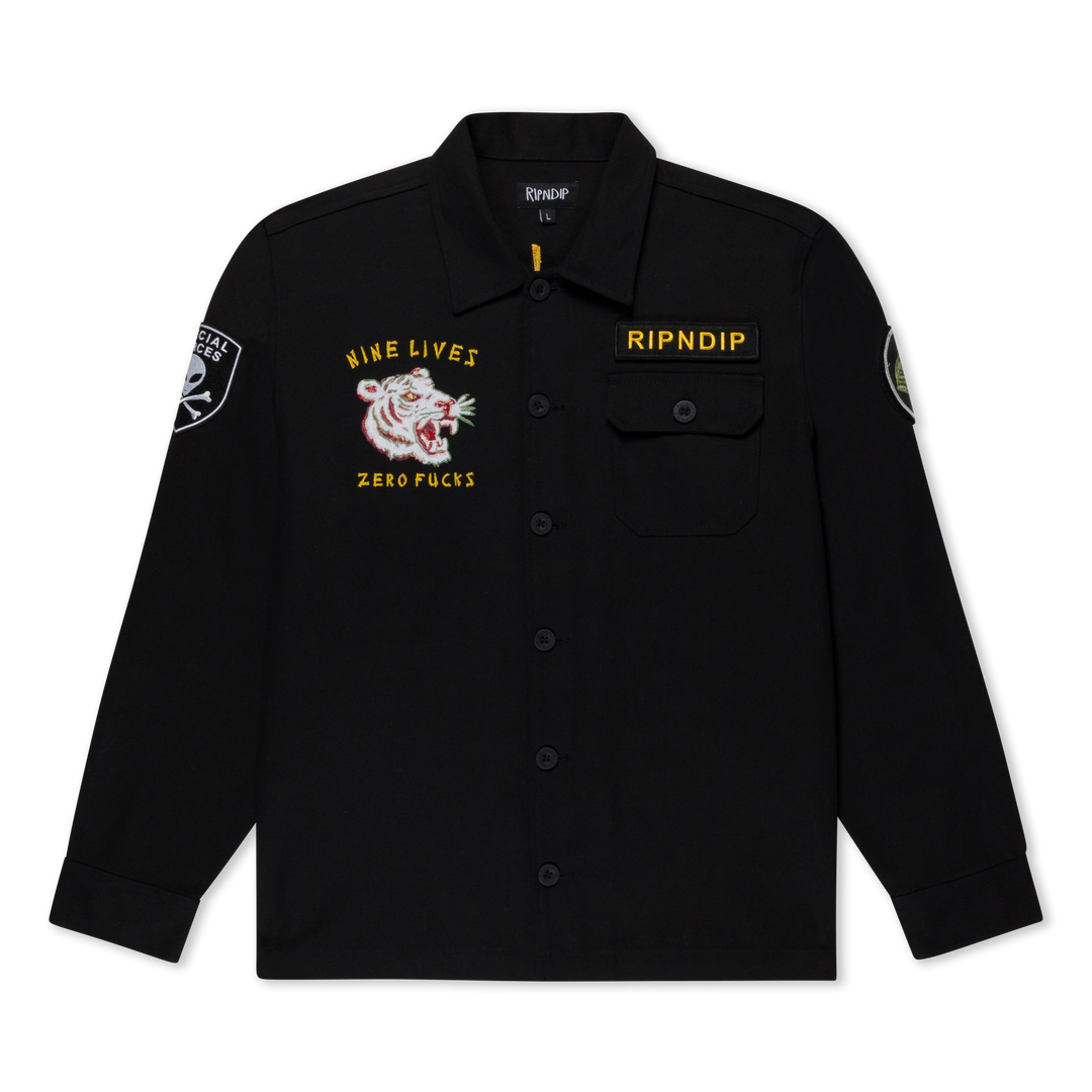 JACKET NINE LIVES MILITARY (BLACK)