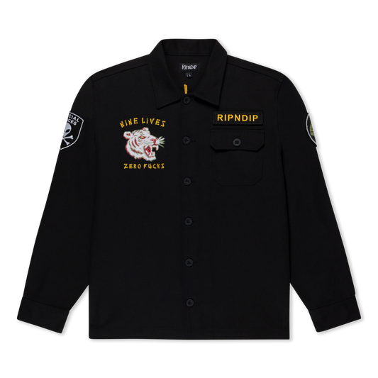 JACKET NINE LIVES MILITARY (BLACK)