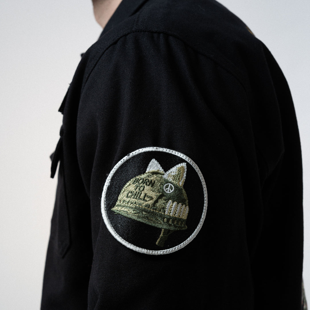 JACKET NINE LIVES MILITARY (BLACK)