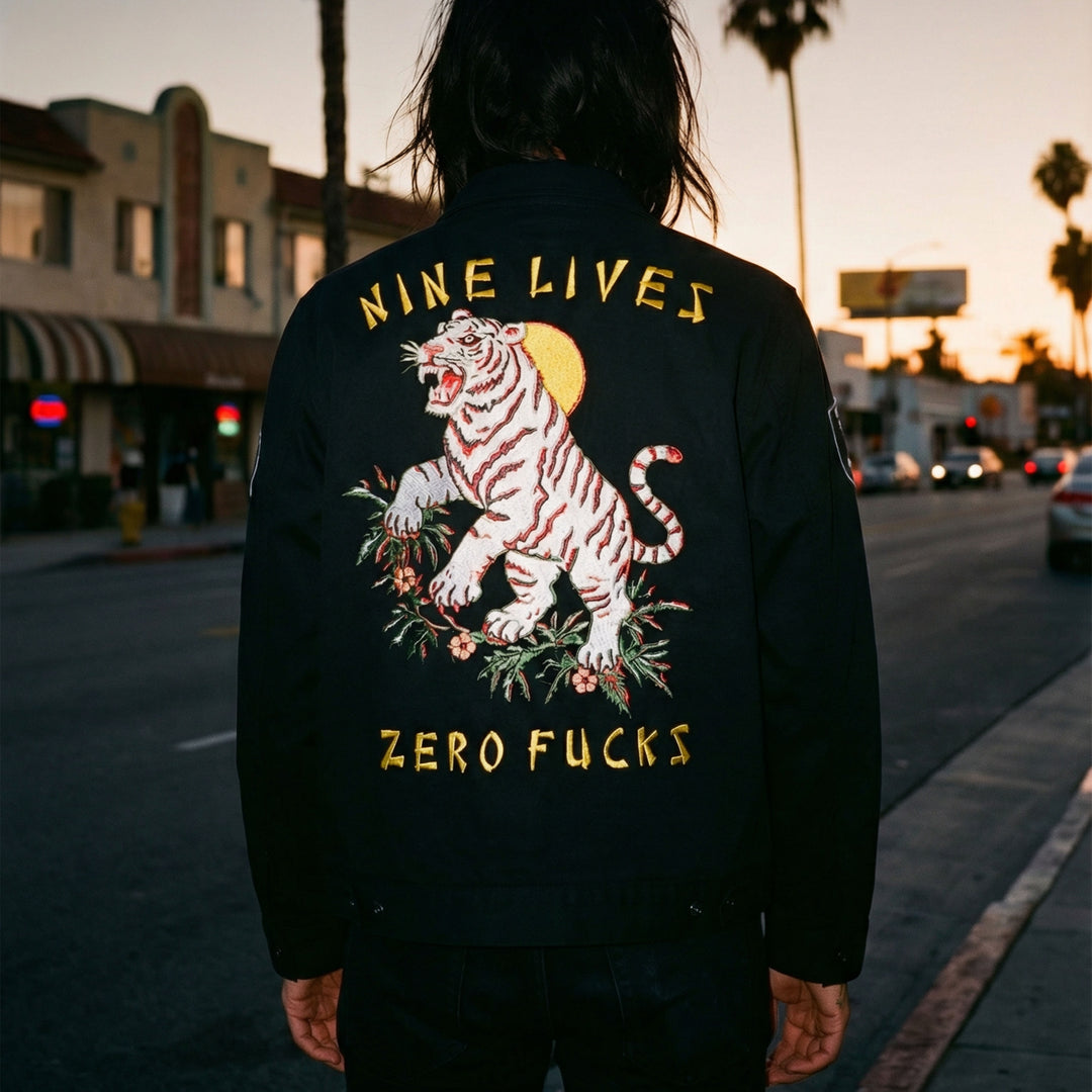 JACKET NINE LIVES MILITARY (BLACK)